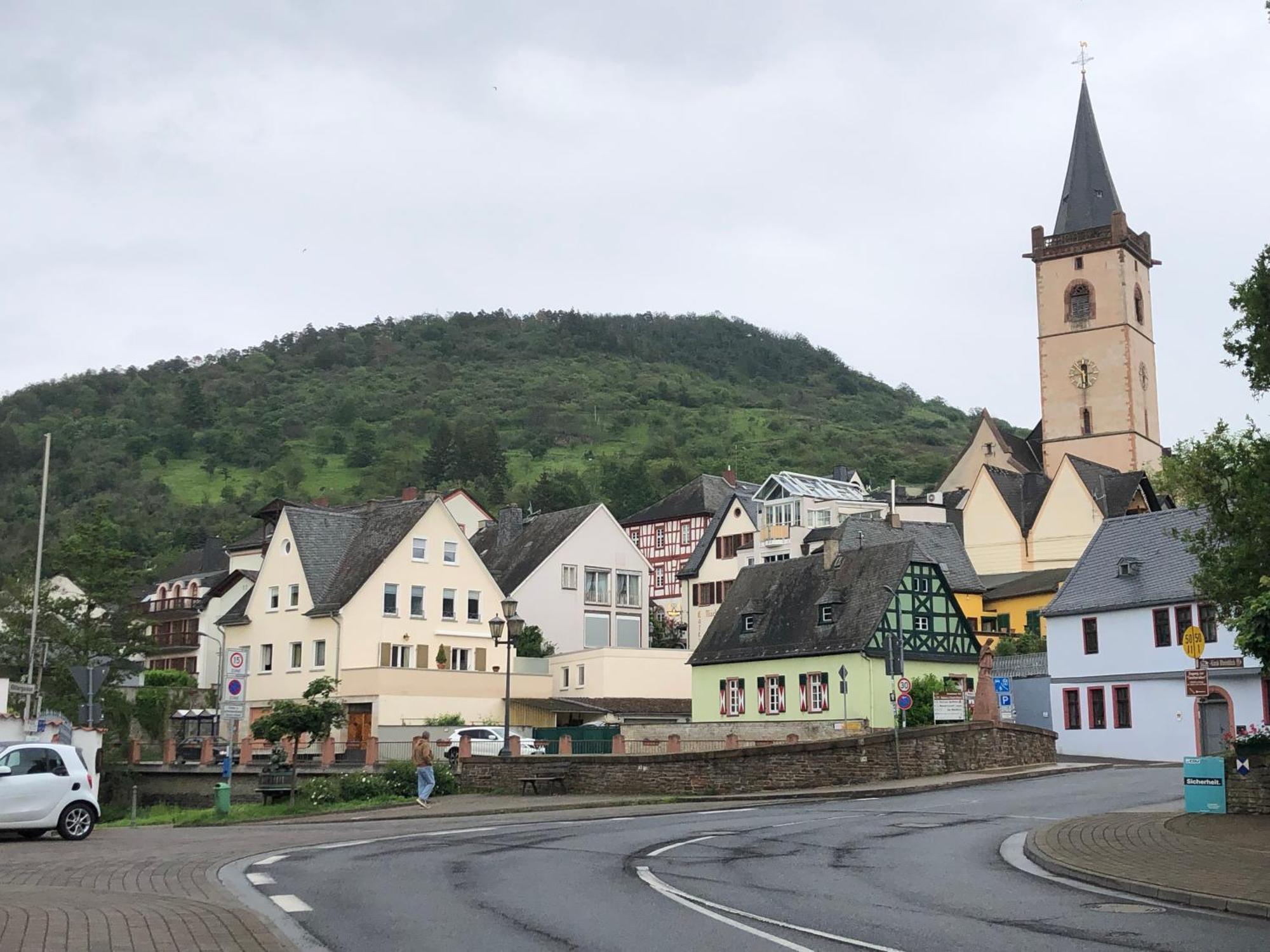Rheinliebe Bistro Und Pension 莱茵河畔洛尔希 外观 照片