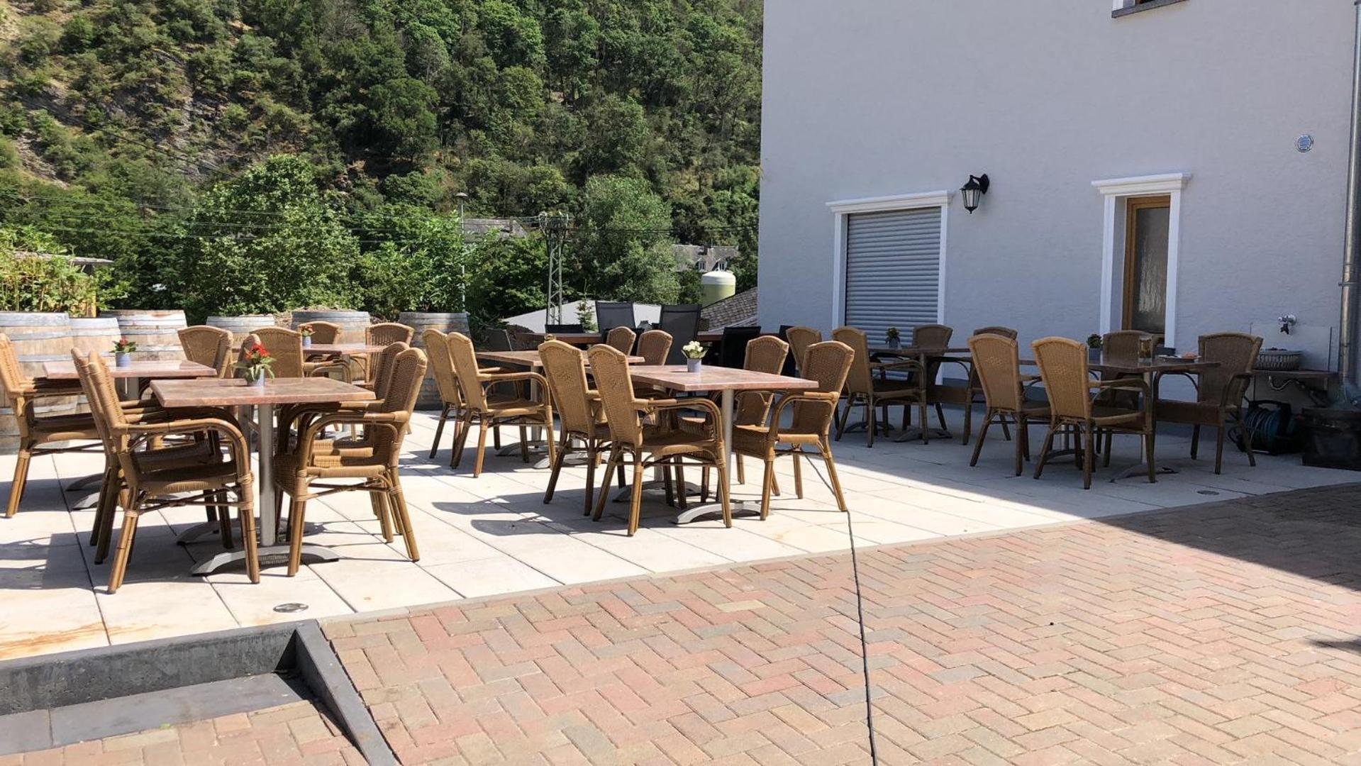 Rheinliebe Bistro Und Pension 莱茵河畔洛尔希 外观 照片